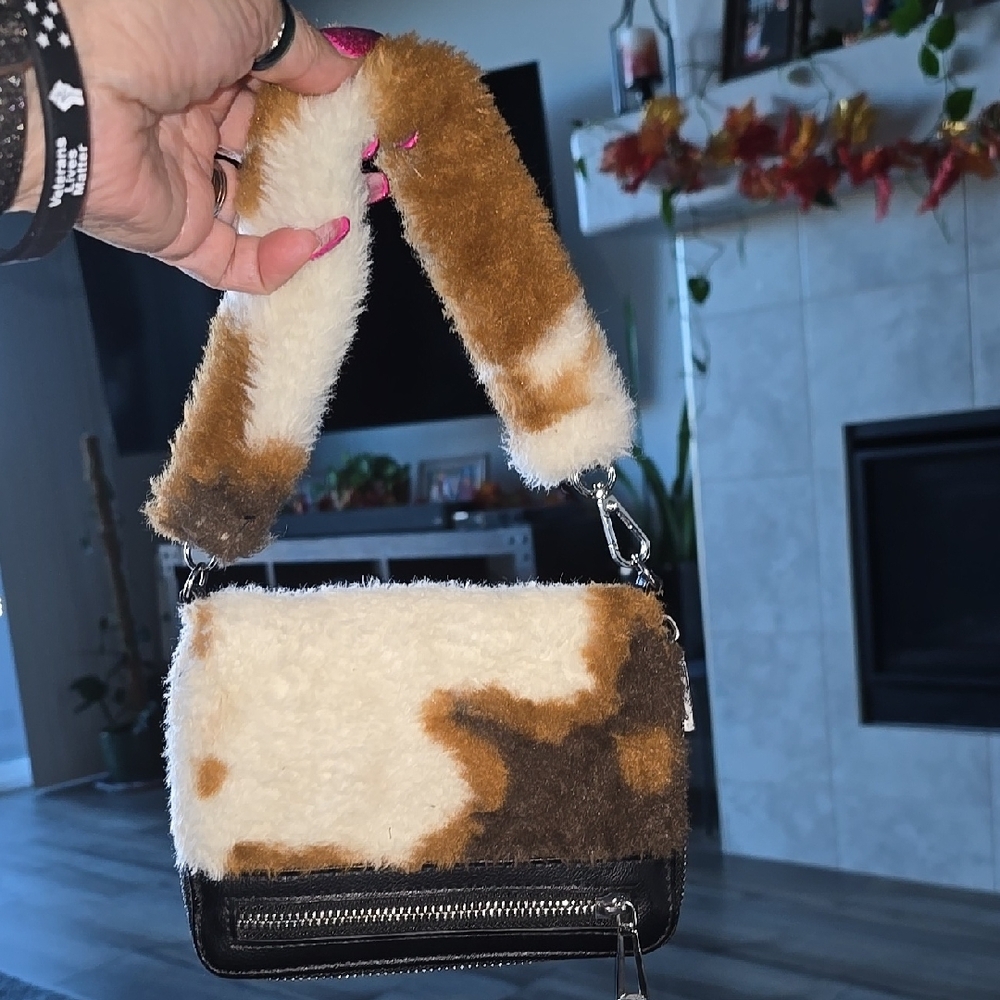 Chic Patchwork Faux Fur Mini Bag - image 4
